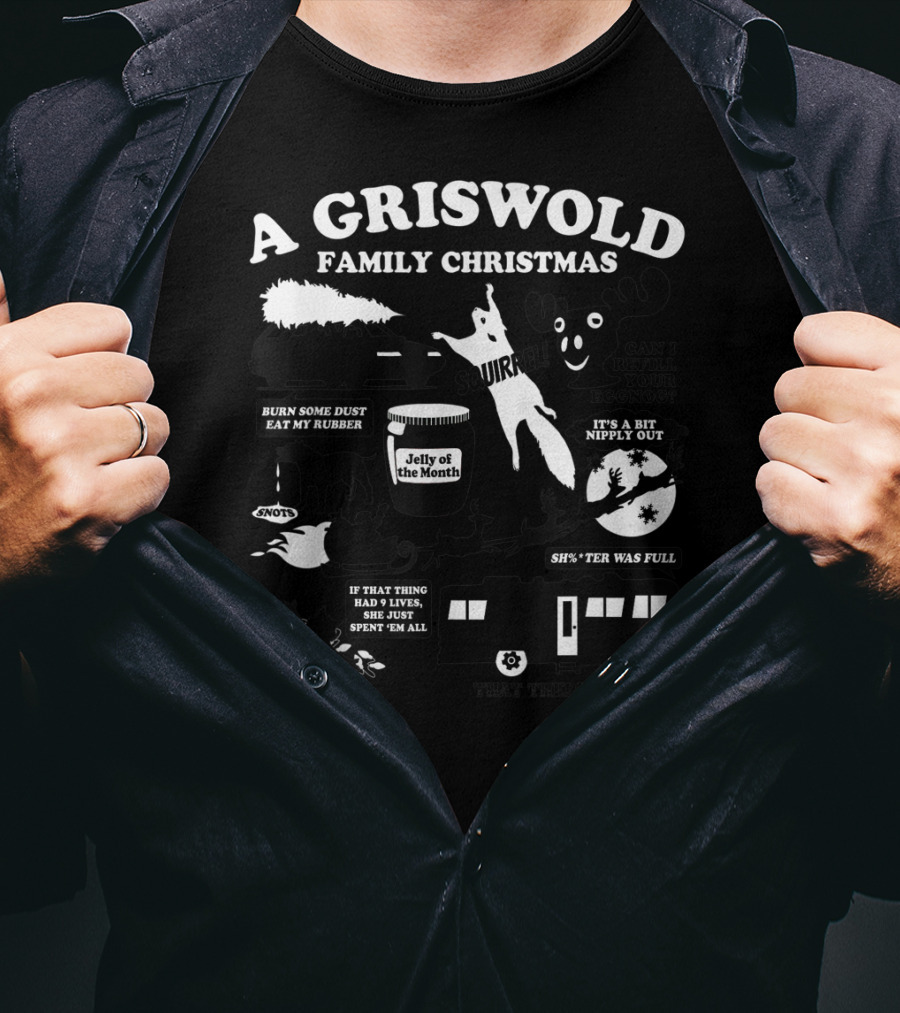 A Griswold Family Christmas Jelly Of The Month Squirrel Eggnog RV T-Shirt