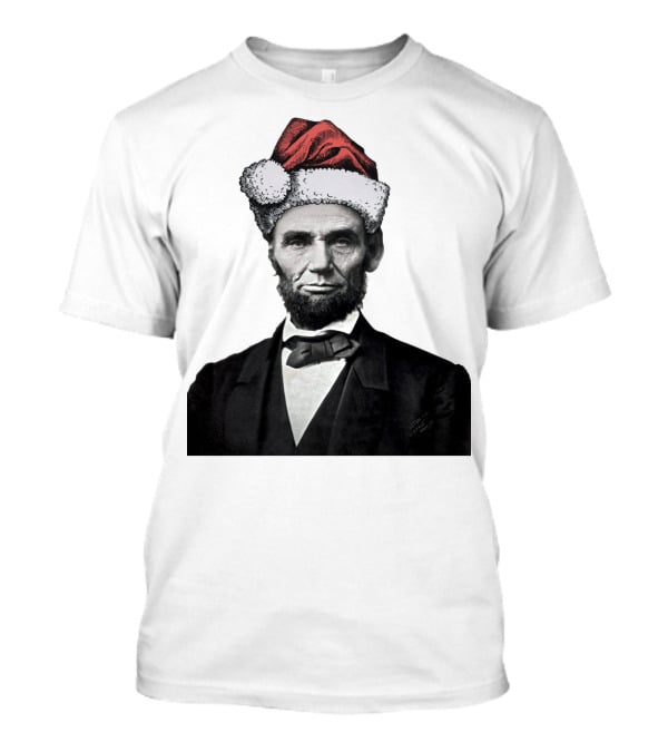 Abraham Lincoln Santa Hat T-Shirt