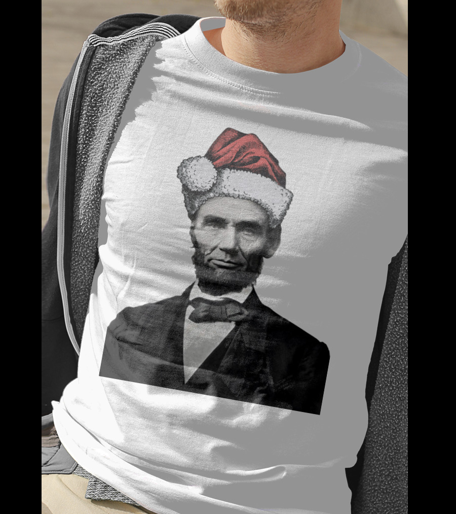 Abraham Lincoln Santa Hat T-Shirt