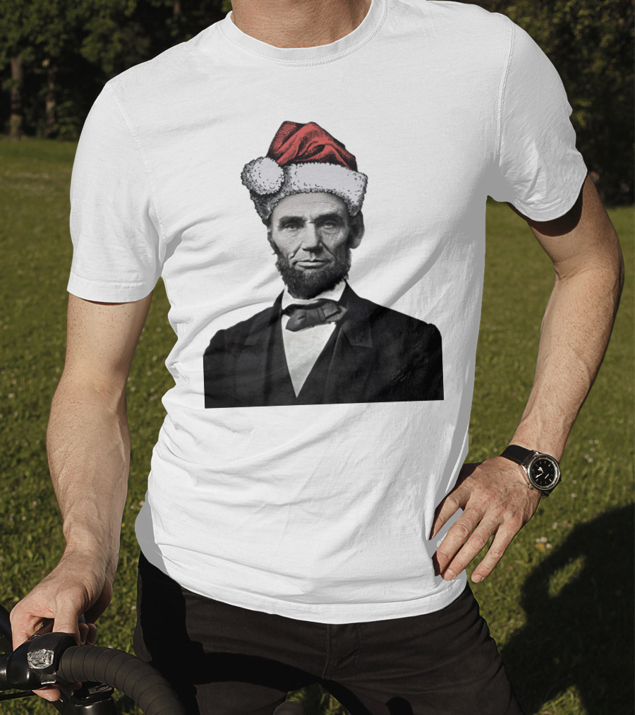 Abraham Lincoln Santa Hat T-Shirt