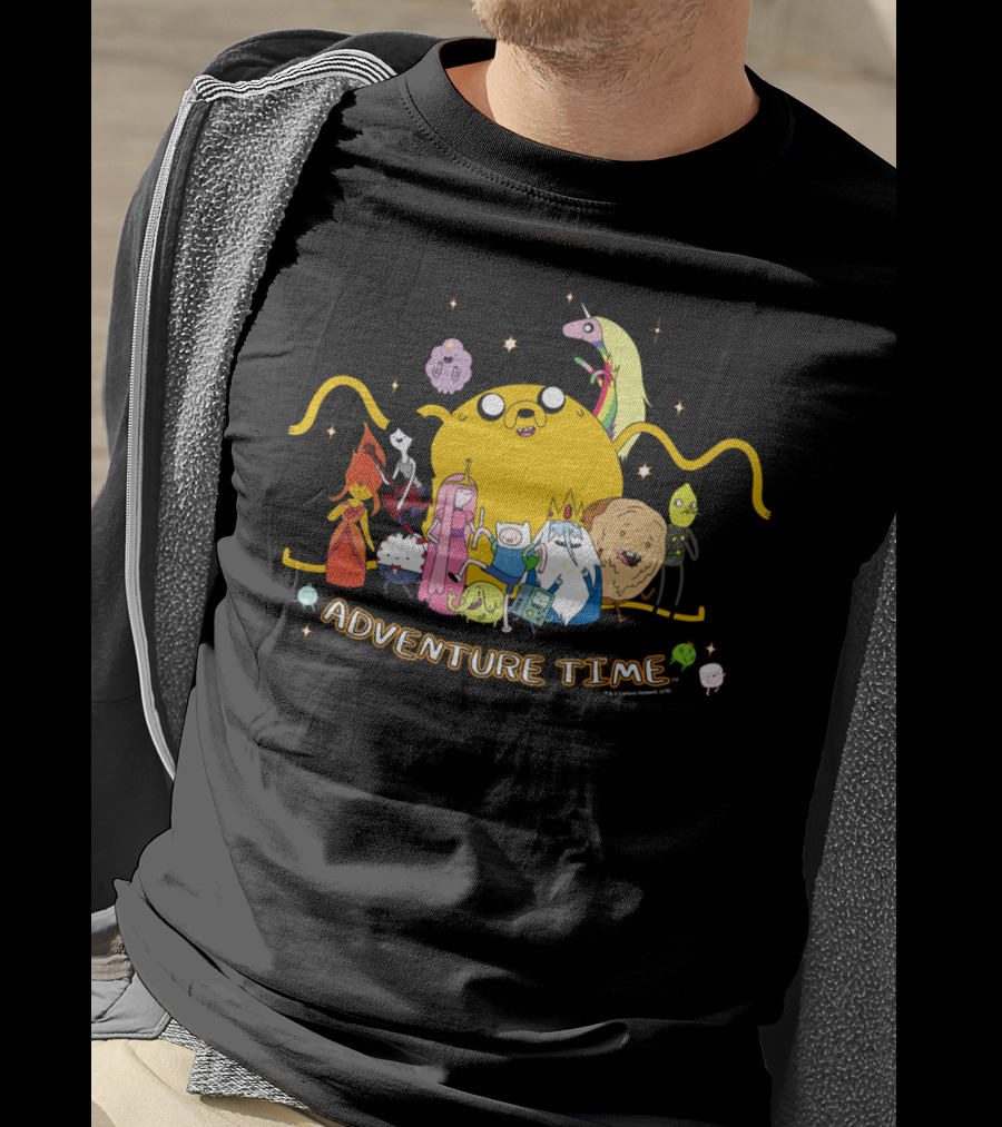 Adventure Time Characters Gathered With Jake Outstretched T-Shirt