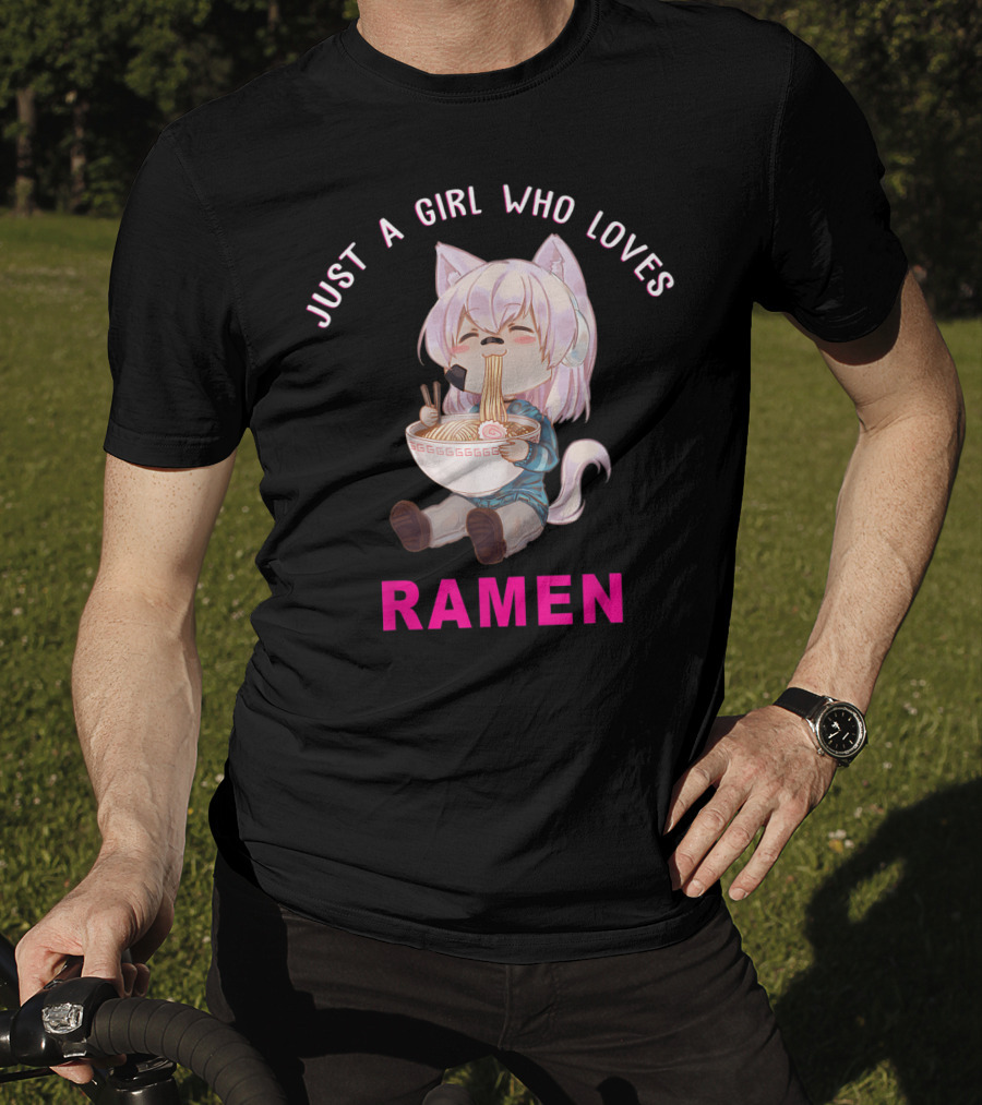 Just A Girl Who Loves Ramen Anime Japanese T-Shirt