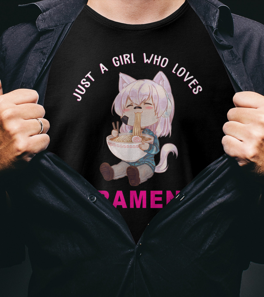 Just A Girl Who Loves Ramen Anime Japanese T-Shirt
