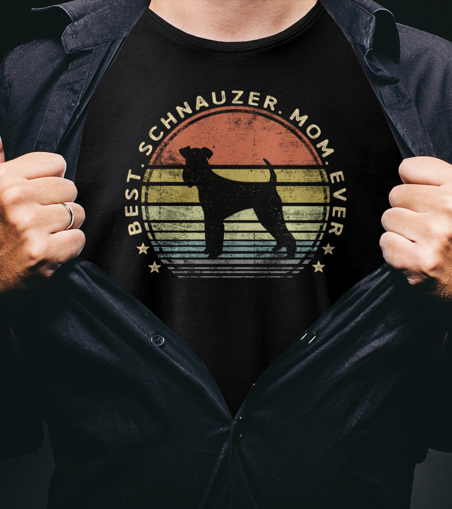 Best Schnauzer Mom Ever Vintage Dog Lover Pet T-Shirt