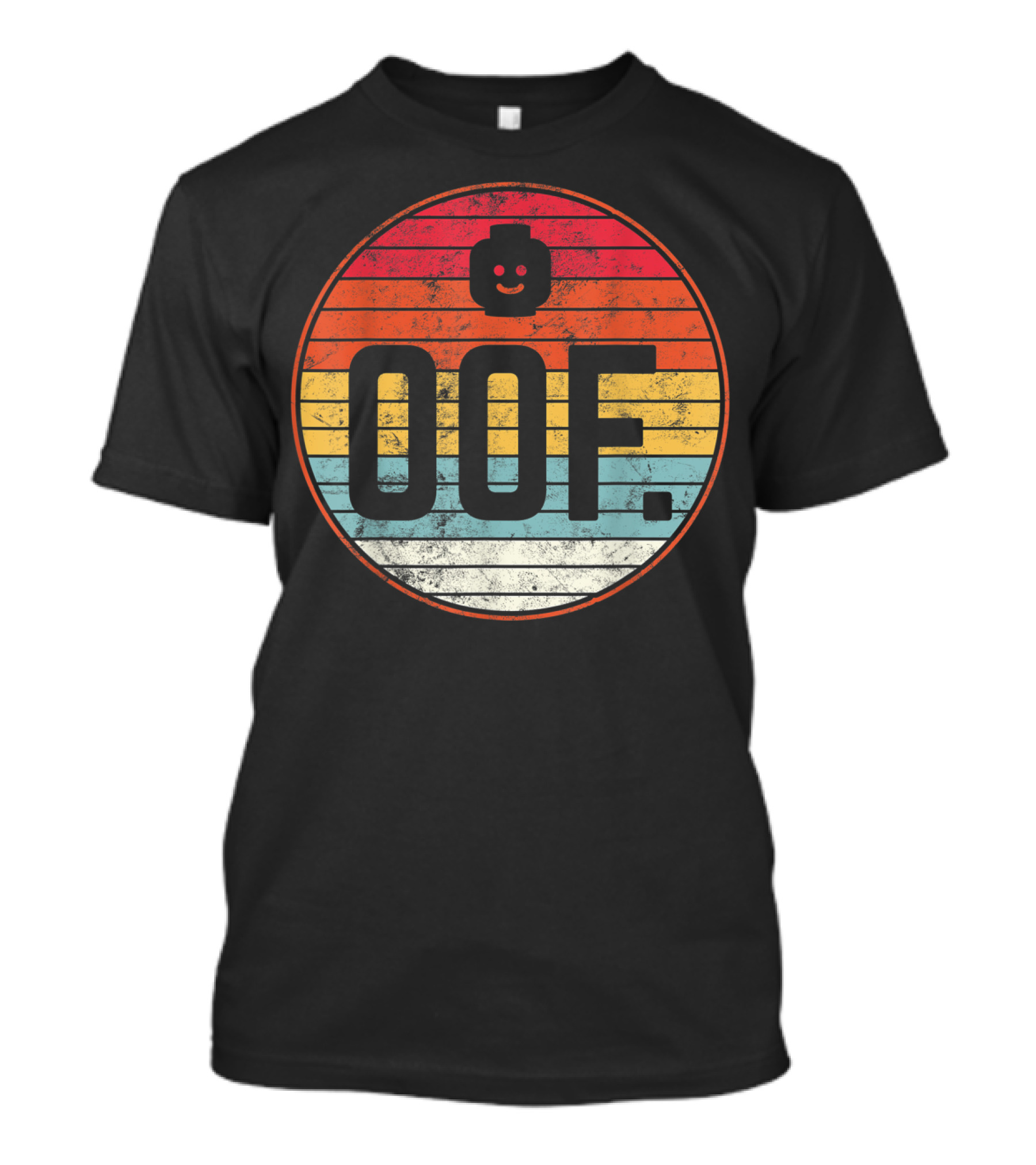 Big Oof Gaming Funny Dank Noob Gamer Retro OOF With Blockhead T-Shirt