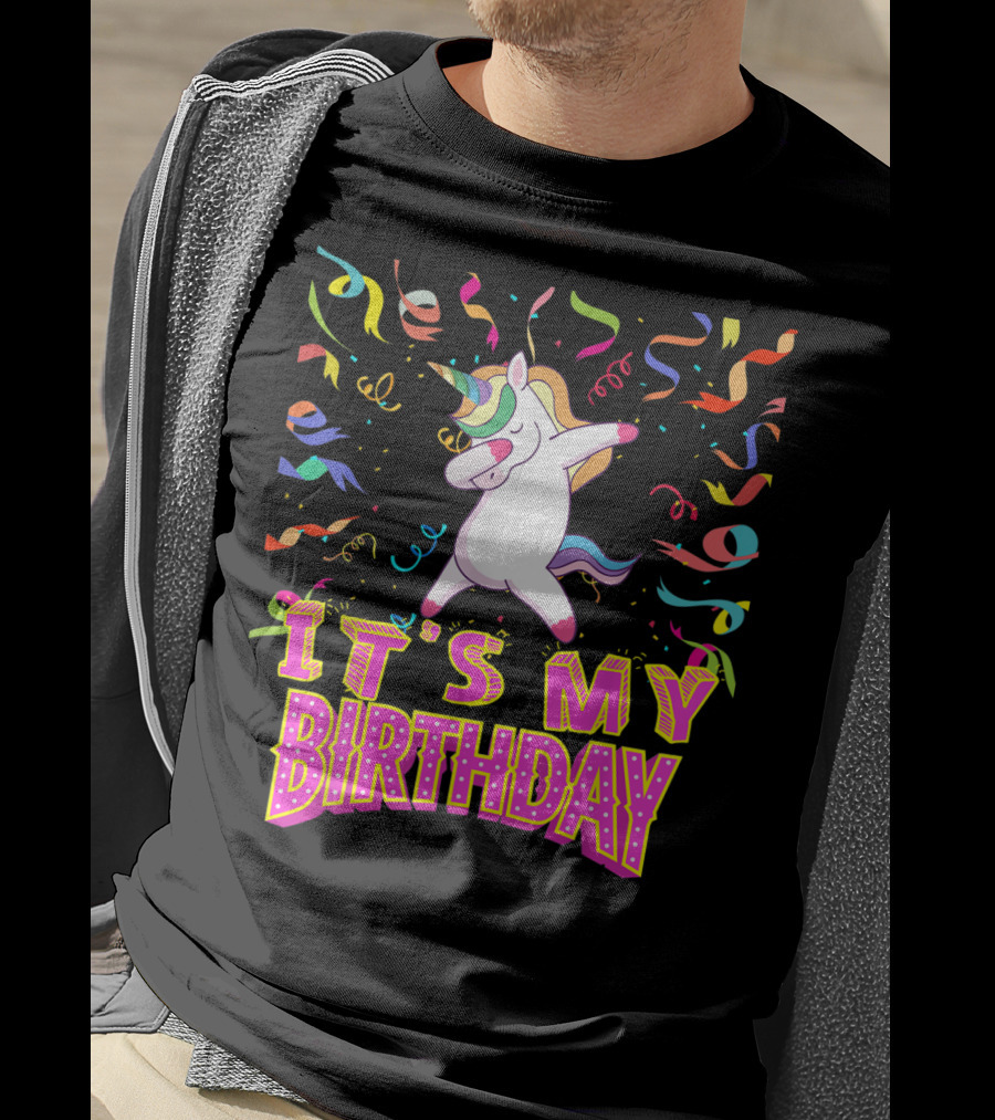 It's My Birthday Dabbing Unicorn Party T-Shirt