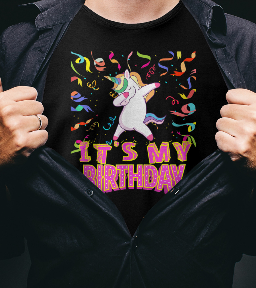 It's My Birthday Dabbing Unicorn Party T-Shirt