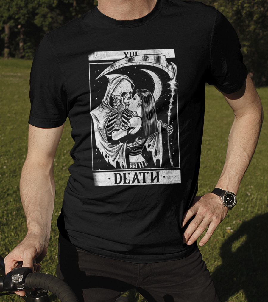 Blackcraft Vintage Death Grim Reaper Tarot XIII Kiss T-Shirt