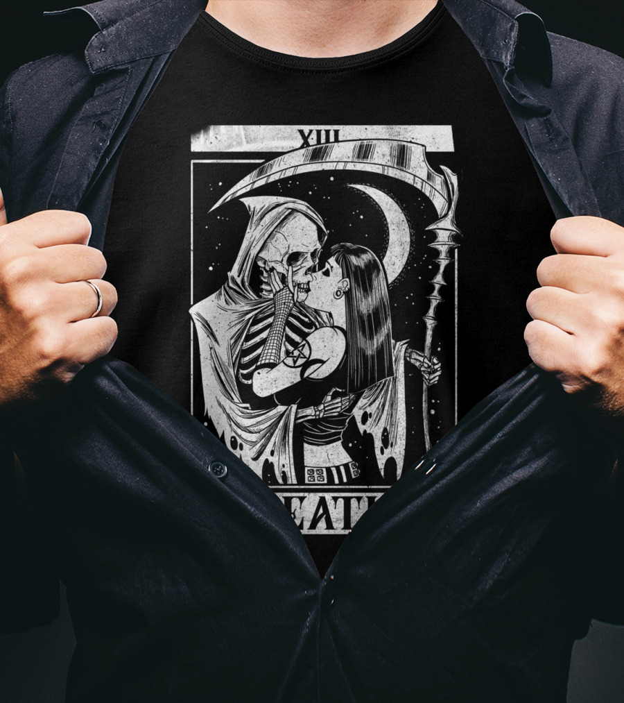 Blackcraft Vintage Death Grim Reaper Tarot XIII Kiss T-Shirt