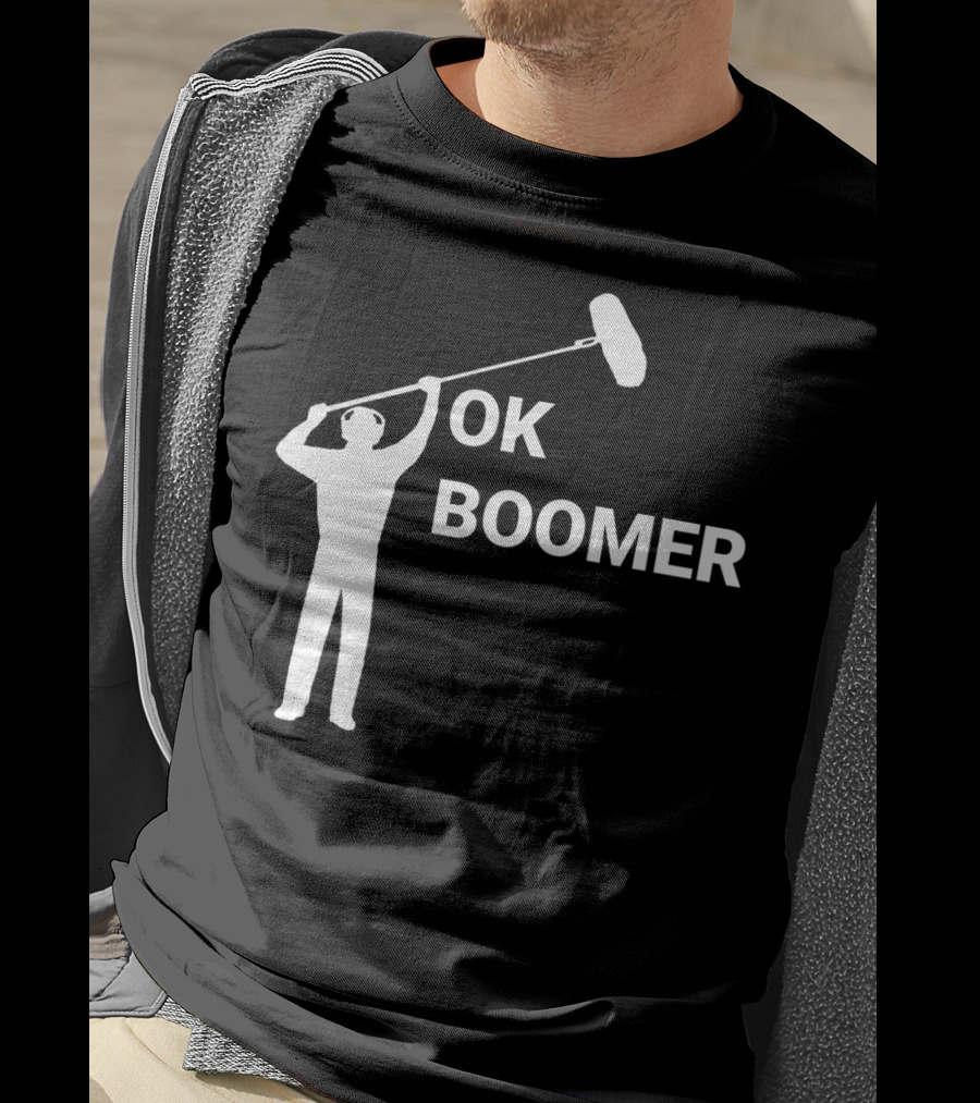 Boom Operator Ok Boomer Boom Microphone Sound T-Shirt