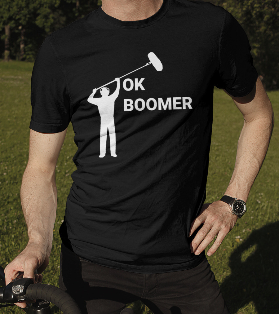 Boom Operator Ok Boomer Boom Microphone Sound T-Shirt