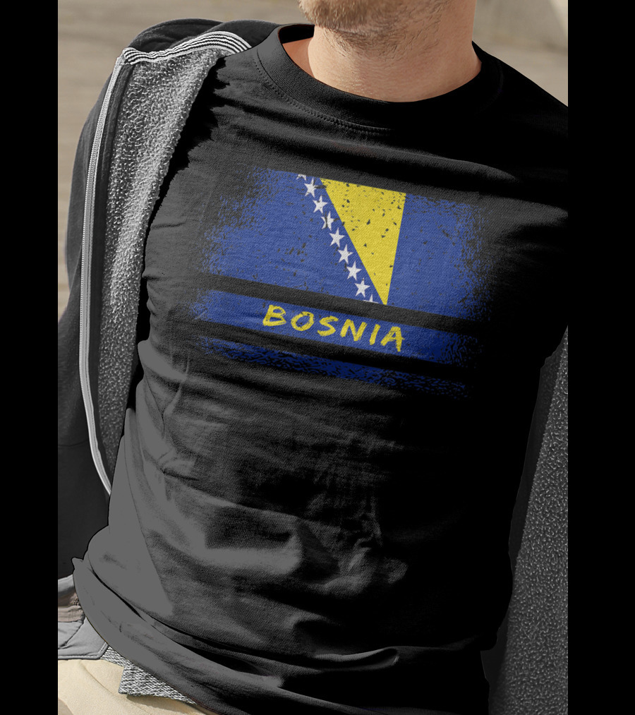 Bosnia Flag Vintage Sarajevo T-Shirt