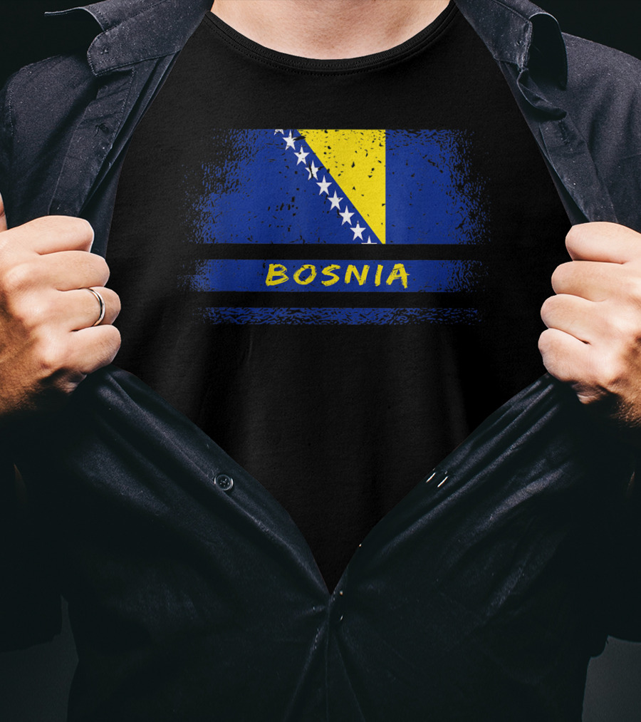 Bosnia Flag Vintage Sarajevo T-Shirt