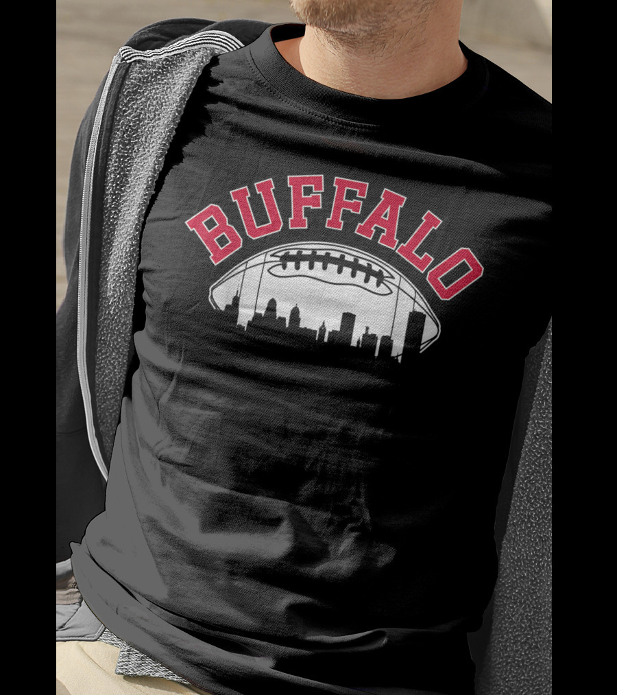 Buffalo Football Skyline New York Vintage T-Shirt