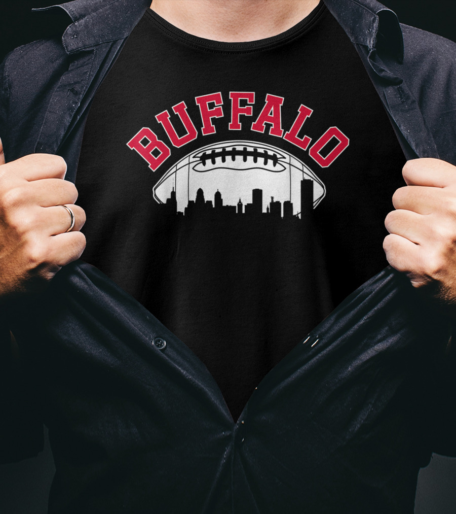 Buffalo Football Skyline New York Vintage T-Shirt
