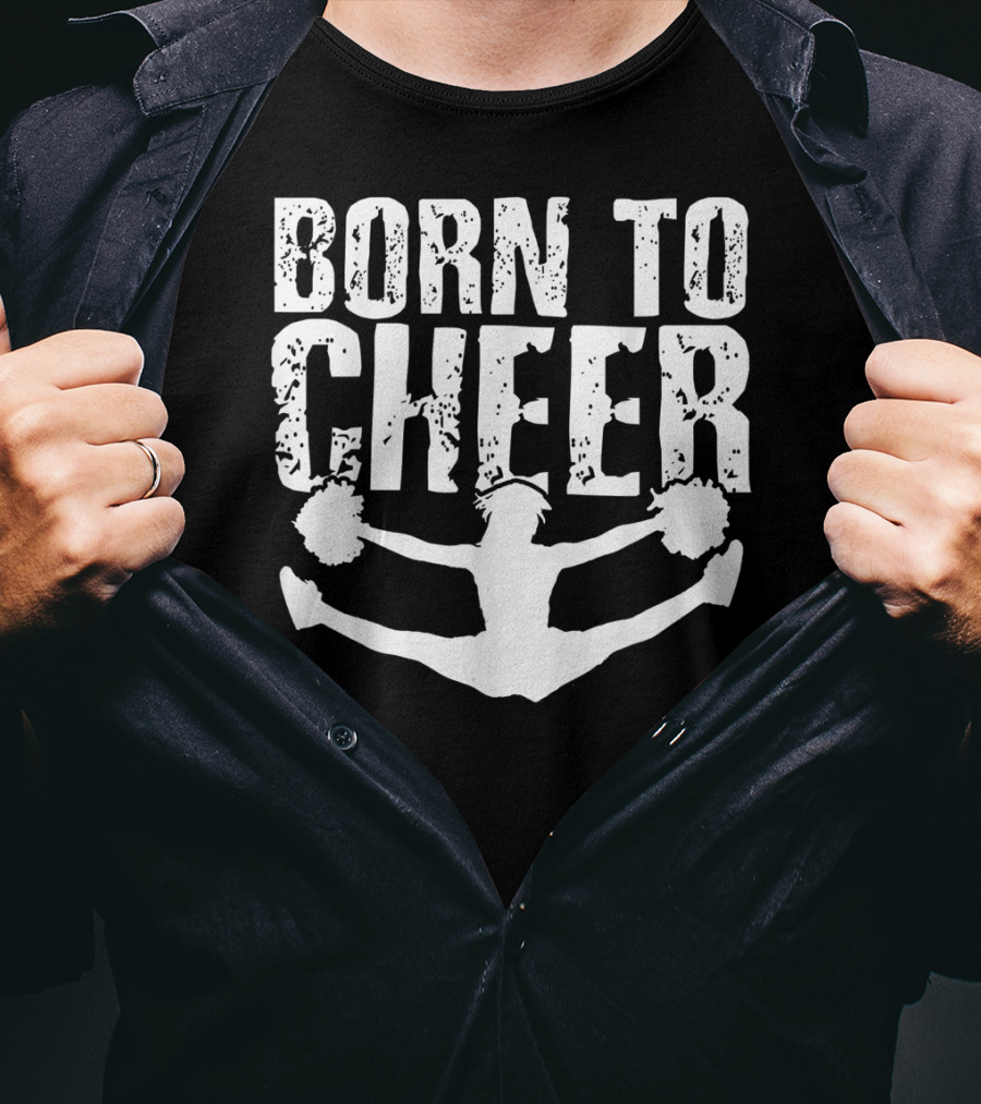 Born To Cheer Cheerleading Squad Split Jump T-Shirt