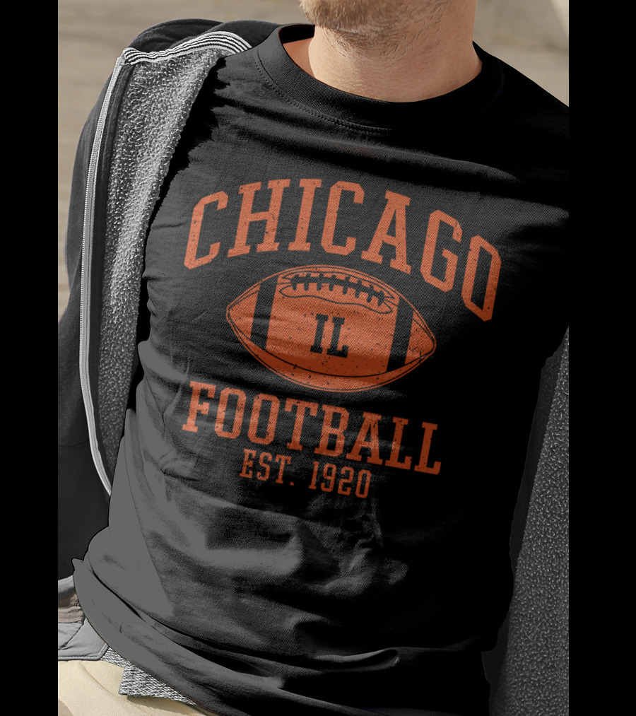 Chicago IL Football Est. 1920 Vintage Illinois Bear T-Shirt