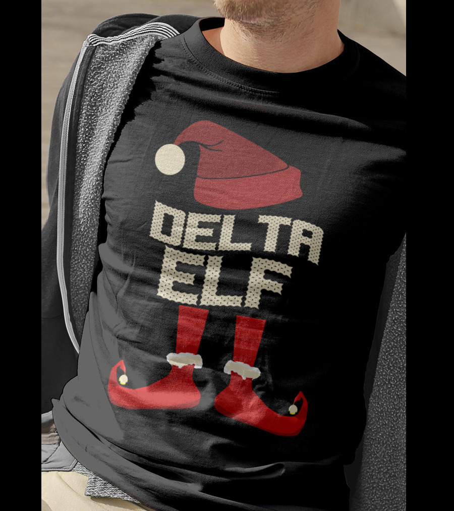 Delta Elf Matching Group Family Christmas Party T-Shirt
