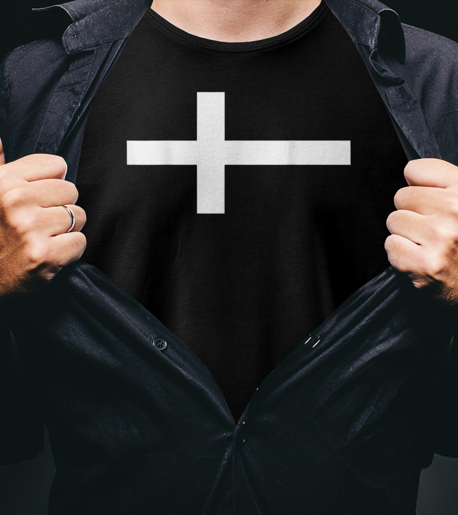 Denmark Flag Cross Danish Scandinavian Danmark T-Shirt