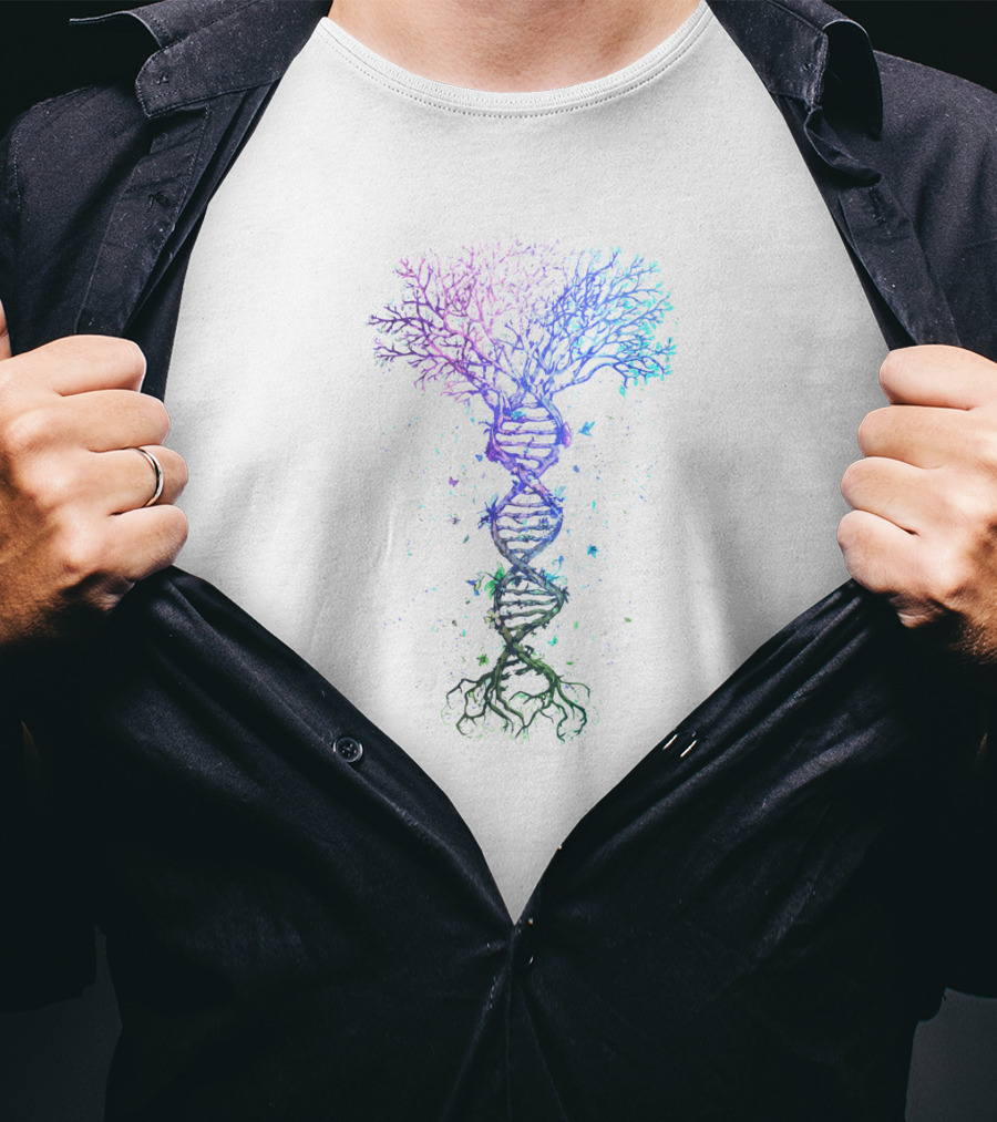 Dna Tree Life Earth Genetics Biologist Science Nature T-Shirt