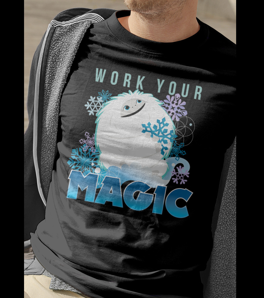 Dreamworks Abominable Work Your Magic Yeti With Snowflakes T-Shirt