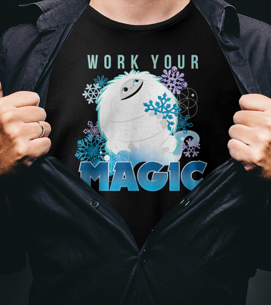 Dreamworks Abominable Work Your Magic Yeti With Snowflakes T-Shirt