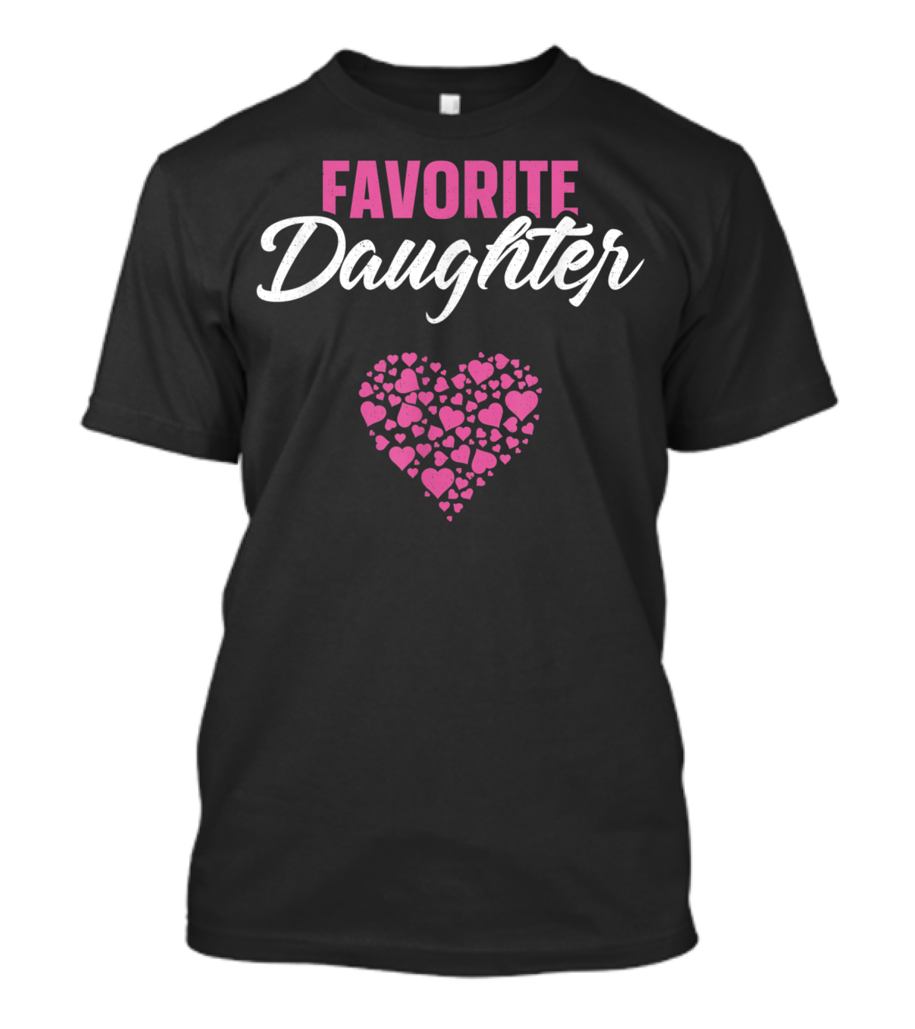 FAVORITE DAUGHTER Heart Pattern Mother's Day T-Shirt