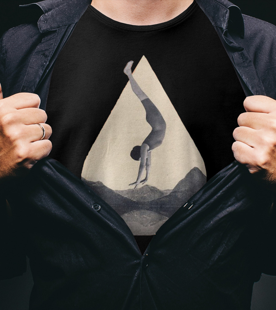 Fms 002 Flipped Upside Down Acrobat Over Mountains T-Shirt
