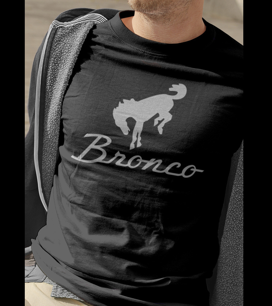 Bronco Gray Ford Iconic Horse T-Shirt