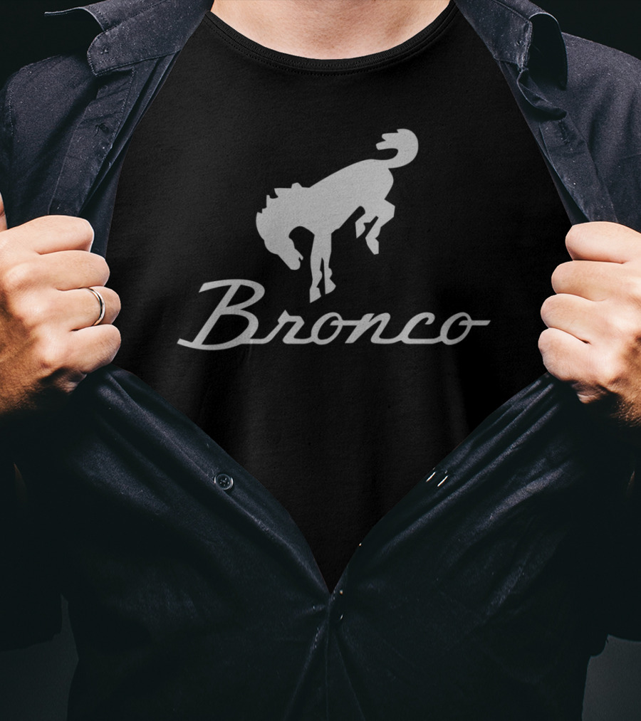 Bronco Gray Ford Iconic Horse T-Shirt
