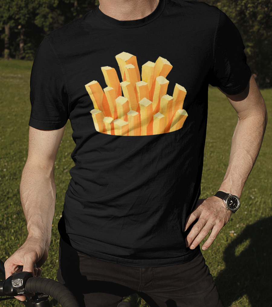 French Fries Costume Halloween Easy Cosplay Iconic Food T-Shirt