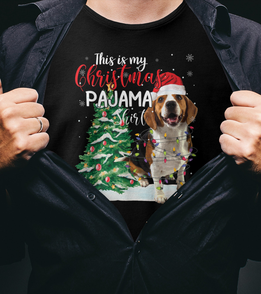 This Is My Christmas Pajama Shirt Beagle Dog T-Shirt