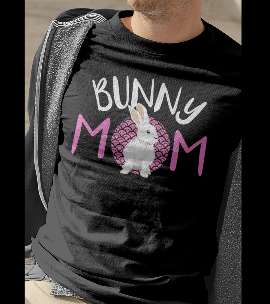 Bunny Mom White Dwarf Rabbit Pink T-Shirt