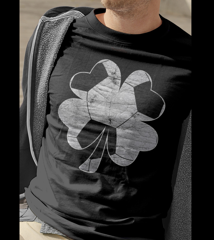 Funny Soccer Irish Shamrock Boys Men T-Shirt