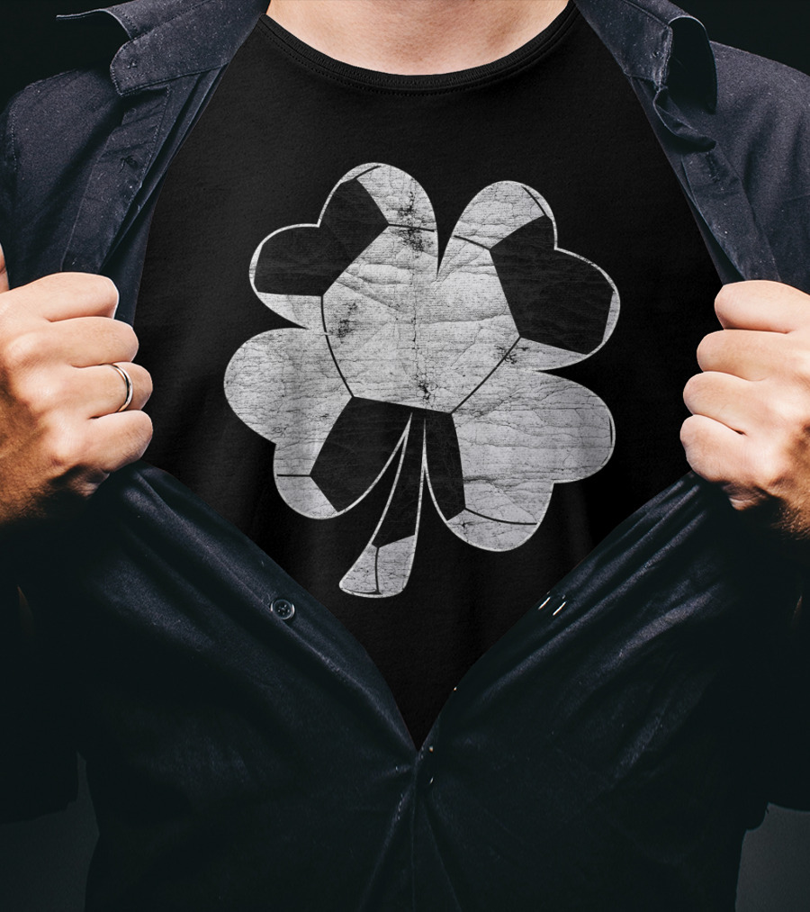 Funny Soccer Irish Shamrock Boys Men T-Shirt