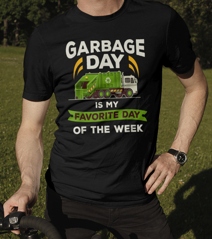 Garbage Day Is My Favorite Day Of The Week Kids City Garbage Truck T-Shirt