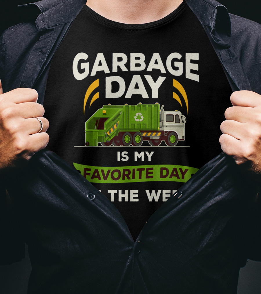Garbage Day Is My Favorite Day Of The Week Kids City Garbage Truck T-Shirt