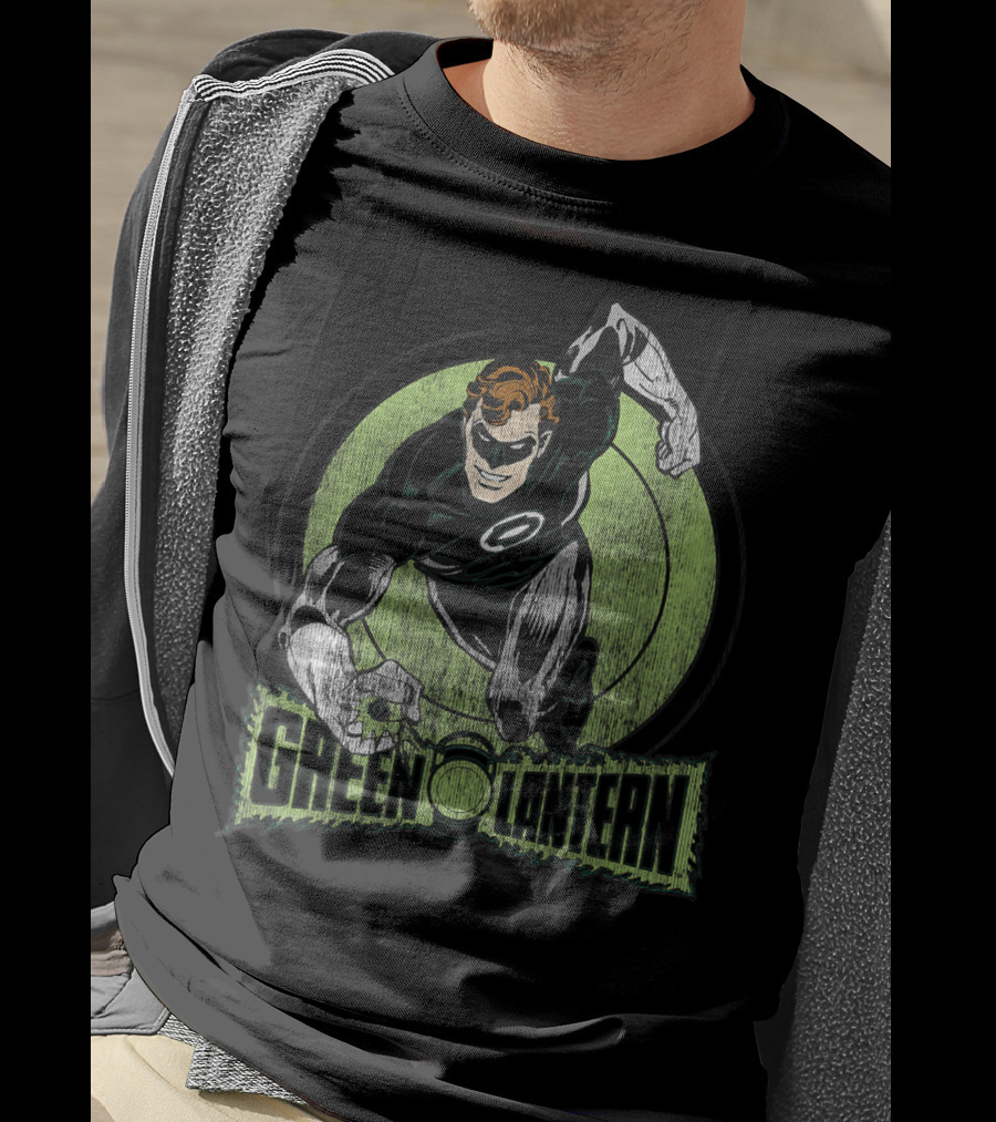 Green Lantern Dynamic Hero Inside Emblem Circle T-Shirt