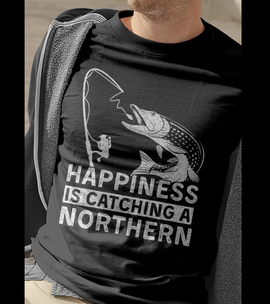 Happiness Is Catching A Northern Pike Camping T-Shirt