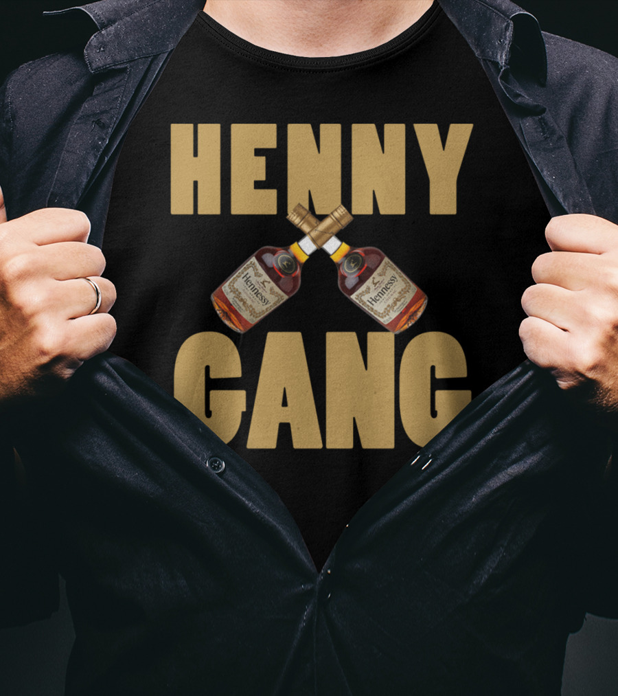 Henny Gang Hennessy Bottle Crossover T-Shirt