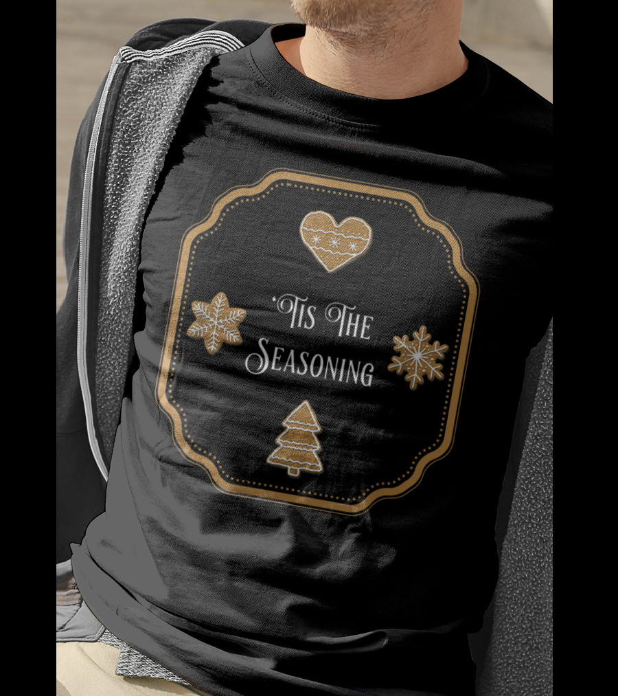 Holiday Chef Gingerbread Tis The Seasoning T-Shirt