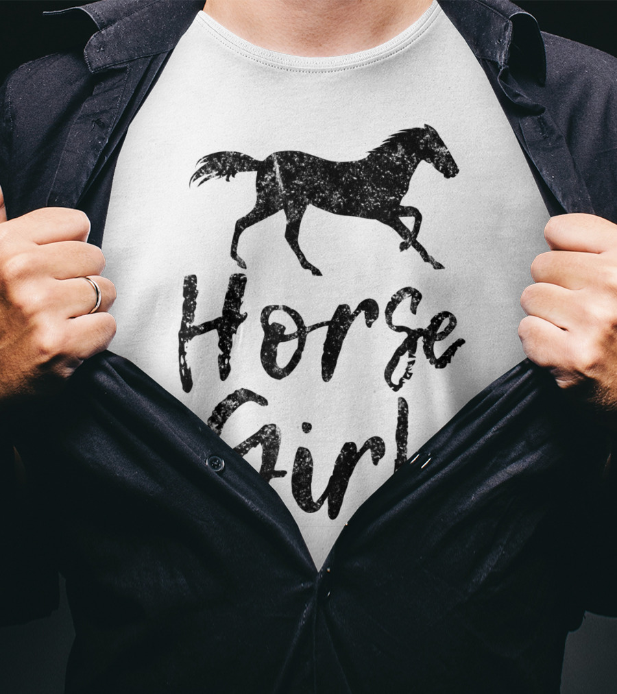 Horse Lover Horse Girl Equestrian Cowgirl Racing T-Shirt