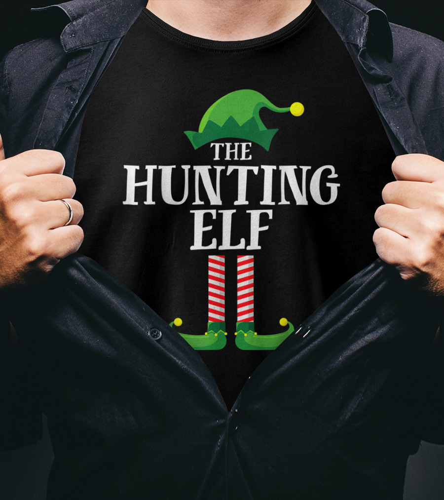 The Hunting Elf Matching Family Group Holiday Joke T-Shirt