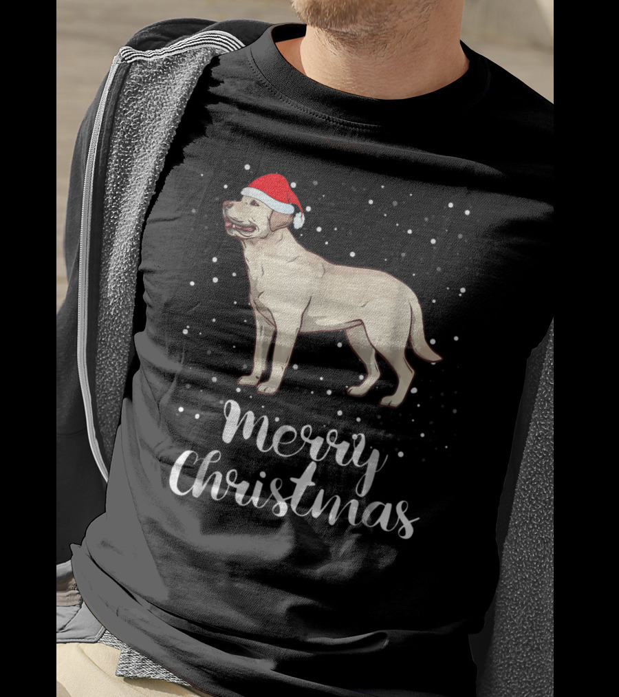 Merry Christmas Labrador Retriever Santa Hat T-Shirt