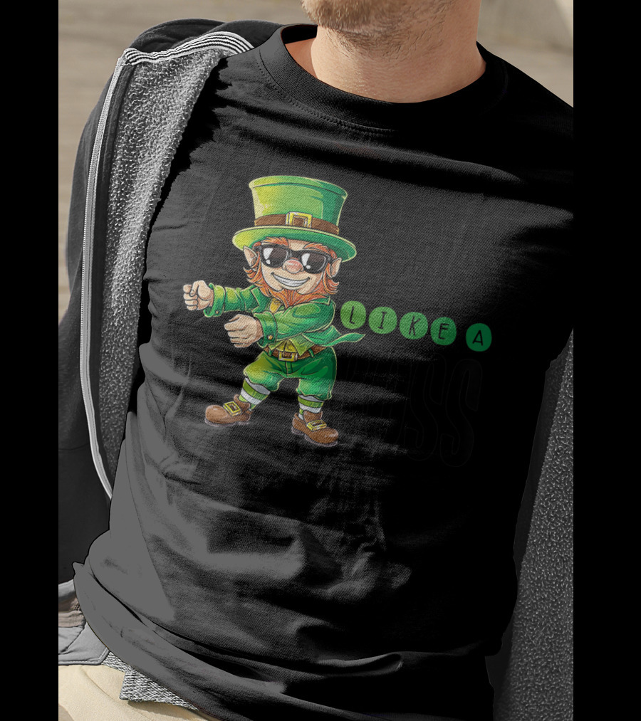 Floss Like A Boss Leprechaun In Sunglasses T-Shirt