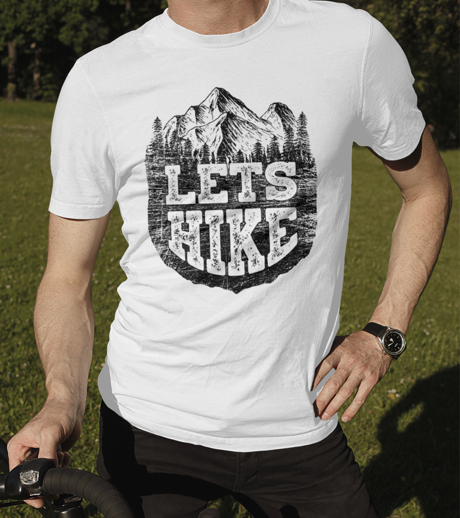 Lets Hike Outdoor Mountains Nature Hiker T-Shirt