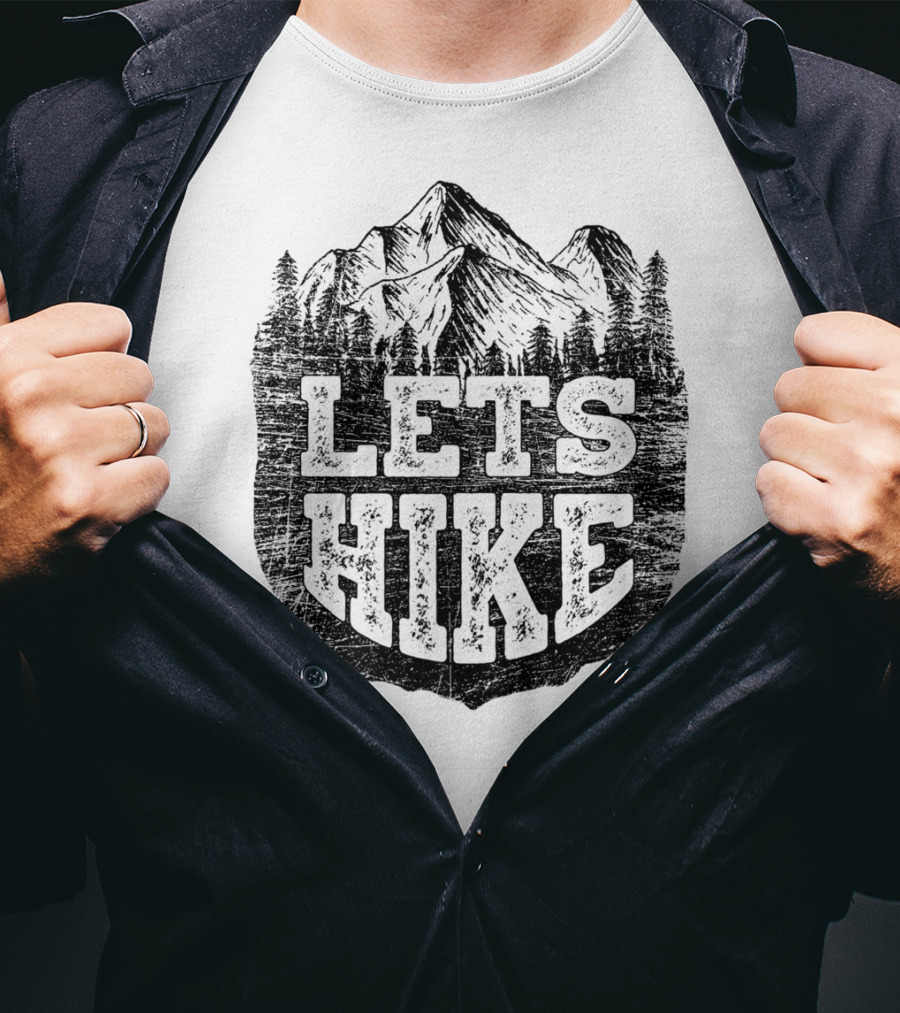 Lets Hike Outdoor Mountains Nature Hiker T-Shirt