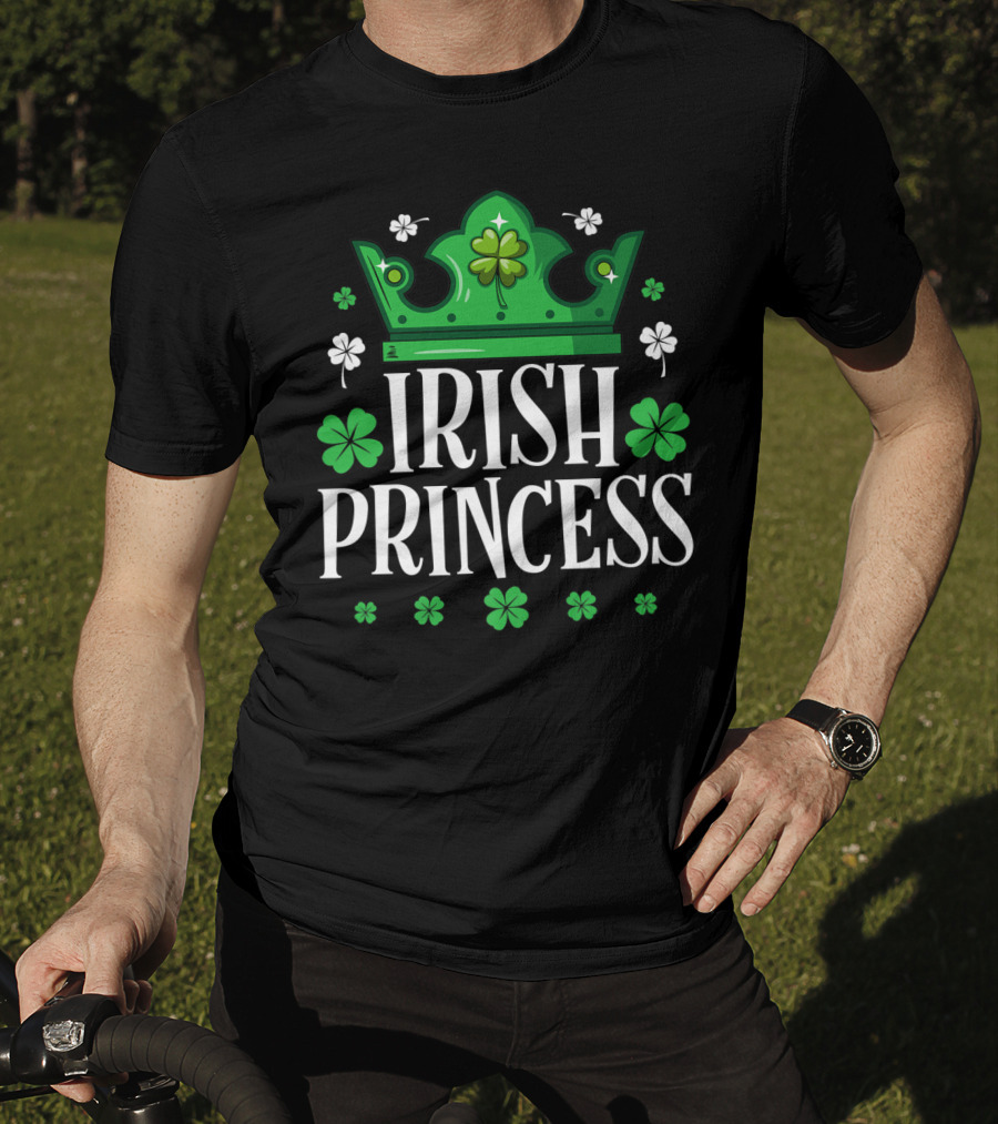 Irish Princess St Patricks Day Shamrock Crown T-Shirt