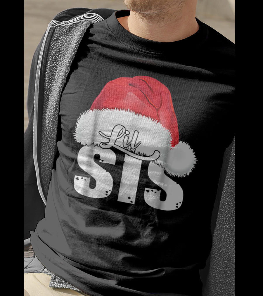 Lil Sis Santa Christmas Family T-Shirt