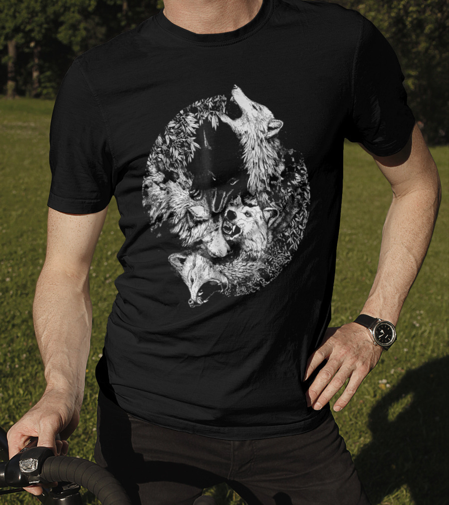 Loves Wolves Wild Wolf Howling Pack Nature Forest T-Shirt